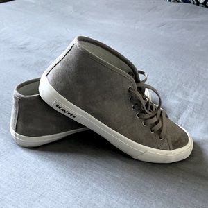Suede mid ankle sneakers